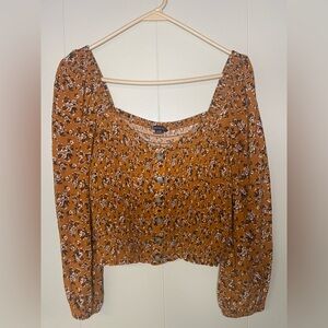 American Eagle Smocked Top